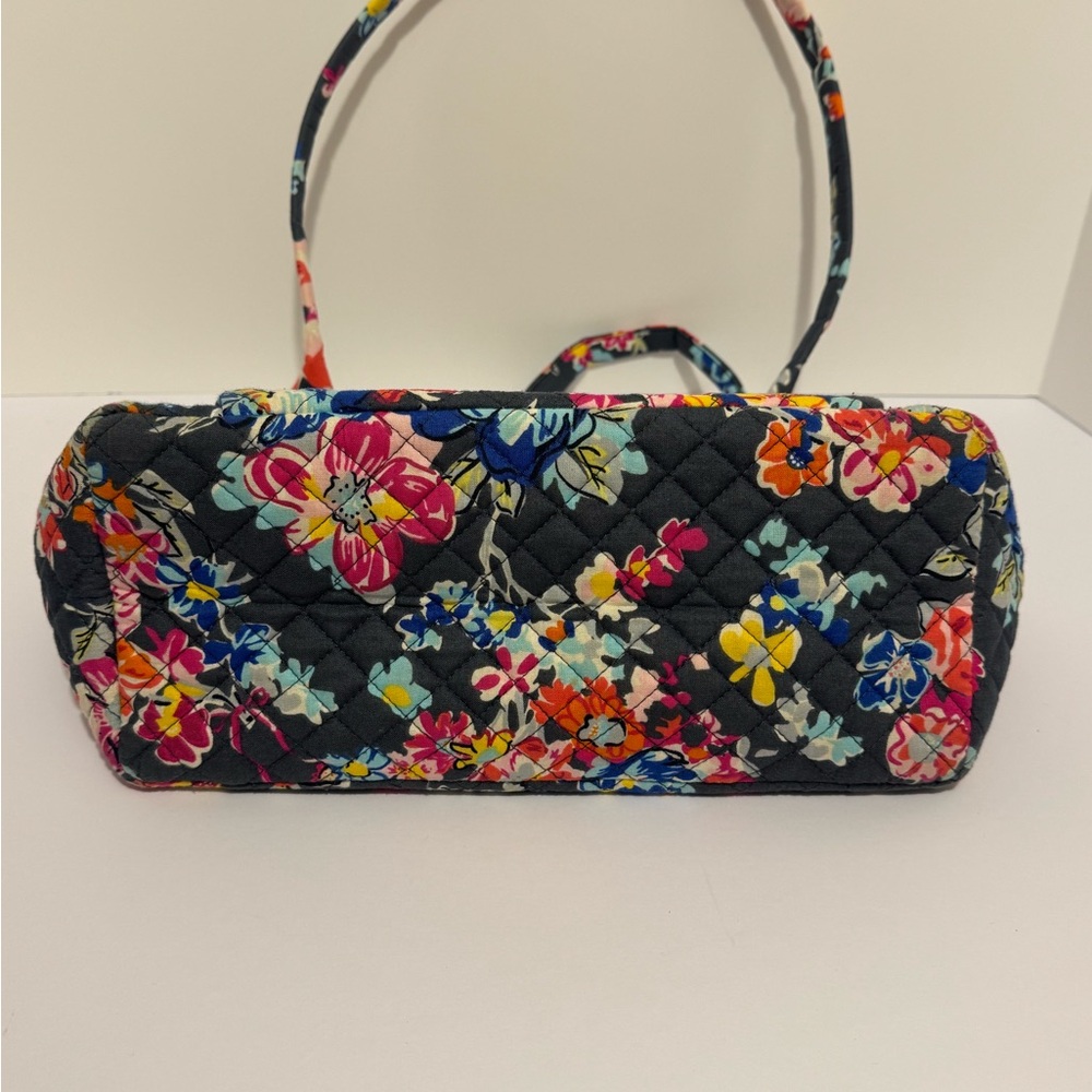 Vera Bradley Carson East West Tote Bag Pretty Posies Zip Shoulder Multicolor - Picture 10 of 11